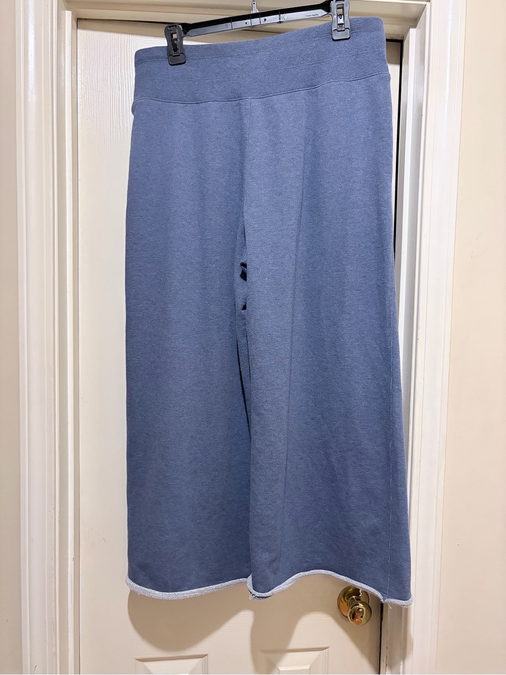 Calvin Klein Performance Slate Blue Wide-Leg Drawstring Pants - Picture 2 of 4